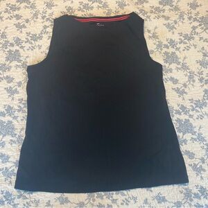 Talbots 100% Pima Cotton Black Tank Top Size XL